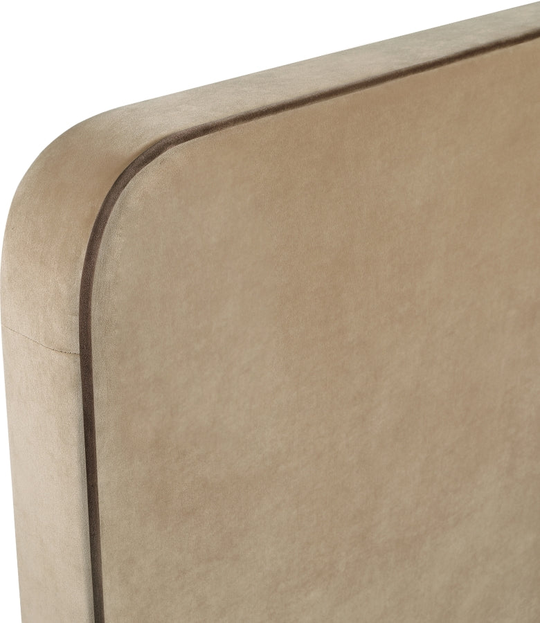 Rava Velvet Upholstered Bed