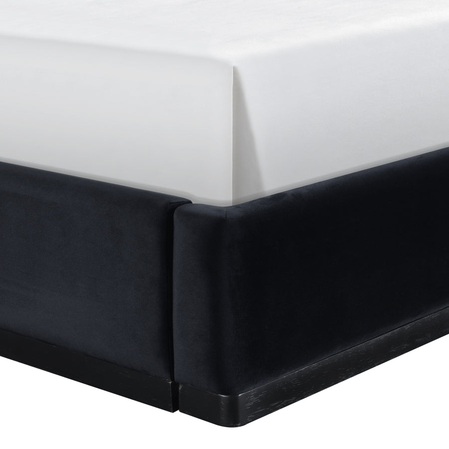 Rava Velvet Upholstered Bed