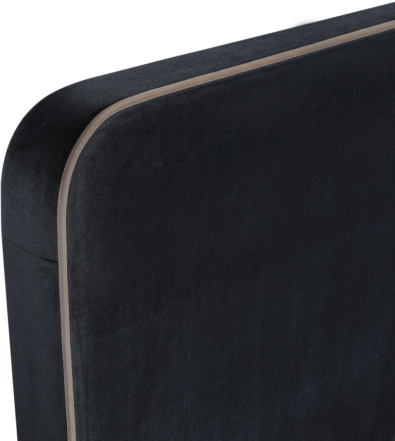 Rava Velvet Upholstered Bed