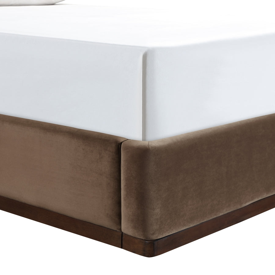 Rava Velvet Upholstered Bed