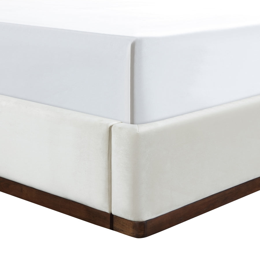Rava Velvet Upholstered Bed