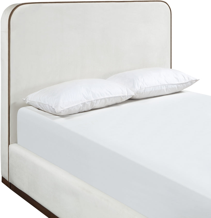 Rava Velvet Upholstered Bed