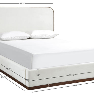 Rava Velvet Upholstered Bed