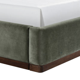 Rava Velvet Upholstered Bed
