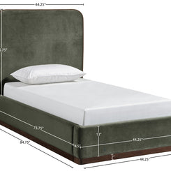Rava Velvet Upholstered Bed