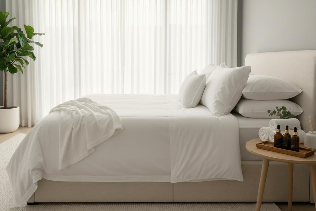 add robe on the bed 